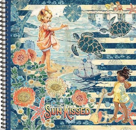 ALBUM SCRAPBOOKING # SUN KISSED  - Дизайнерски скрапбукинг АЛБУМ 30,5 х 30,5 см.