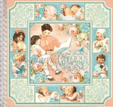GRAPHIC45 Precious Memories ALBUM  - Дизайнерски скрапбукинг албум 24 страници 30,5 х 30,5 см.