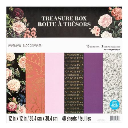Treasure Box 12x12 Inch Paper Pad - Дизайнерски блок 12"х12" / 48листа 