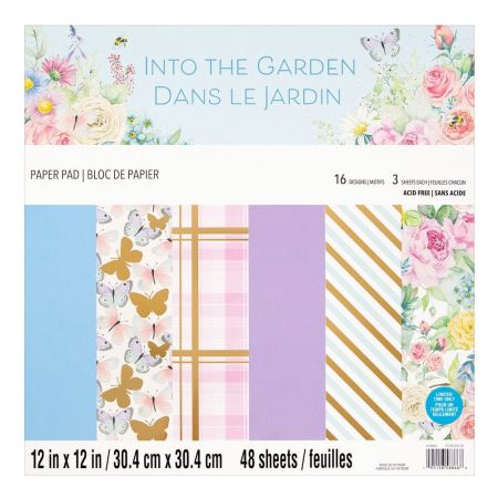 Into the Garden 12x12 Inch Paper Pad  - Дизайнерски блок 12"х12" / 48листа 