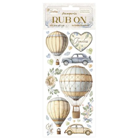 Stamperia, Rub-on - Timeless air balloons -  Трансферни стикери 10,16 х 21,6 см.