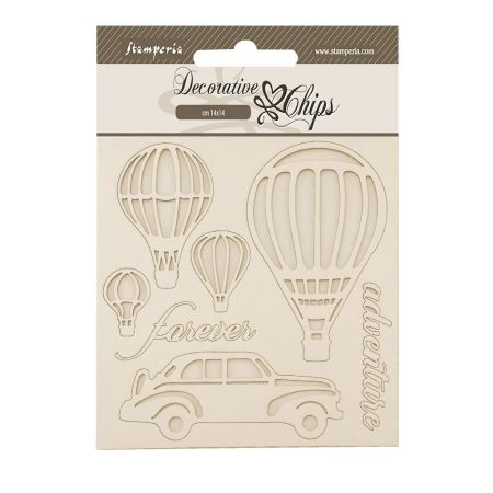 Decorative Chips - Timeless air balloons 14 x 14 cm.