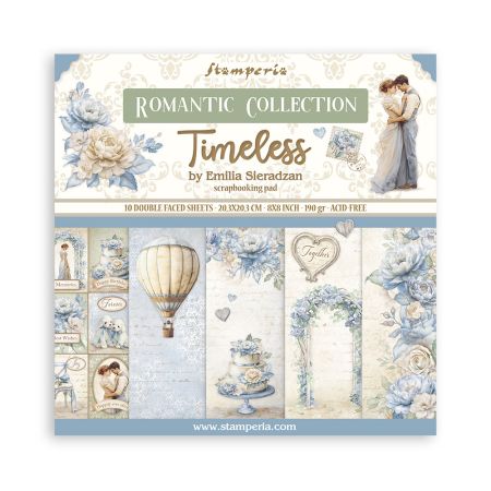 SCRAPBOOKING SMALL PAD 10 SHEETS CM 20,3X20,3 (8"X8") - Timeless