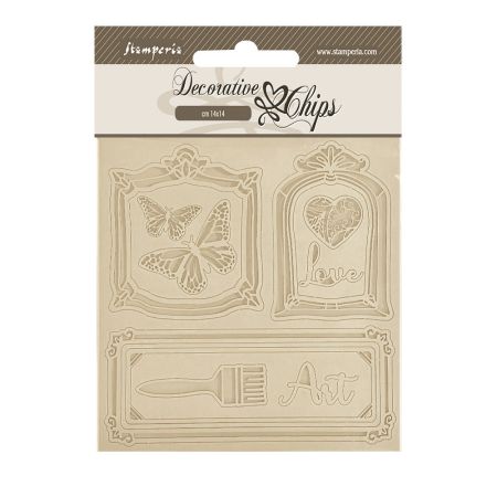 Decorative Chips - Sunflower Art frames 14 x 14 cm.