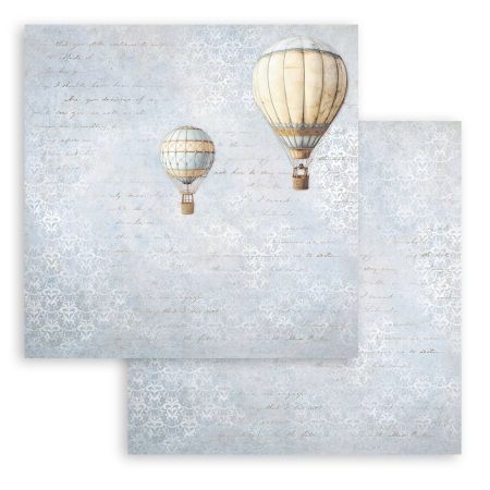 STAMPERIA, Timeless air balloons - Дизайнерски скрапбукинг картон 30,5 х 30,5 см.
