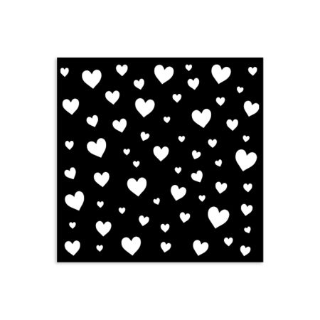 Stamperia, Timeless hearts - Плътен шаблон за многократна употреба 12 x 12 cm.