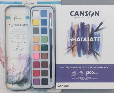 NASSAU CANSON  MIXED MEDIA WATERCOLOUR SET