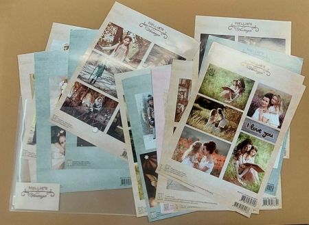 АРТ  хартия  за колажи , декупаж и албуми  NELLIES VINTAGE 20бр
