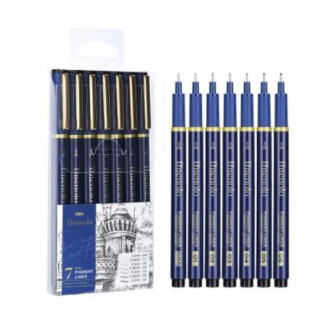 Профи комплект тънкописци 7бр  FINENOLO PIGMENT LINER SET