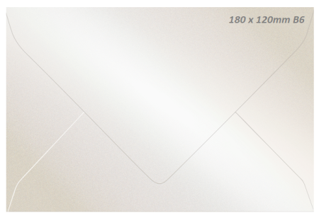 ENVELOPE B6  180 X 120mm B6 METALLIC CREME