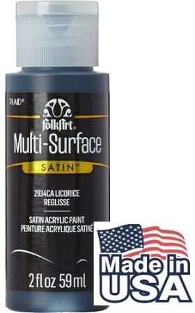 Multi-Surface Satin Acrylic Paints - Licorice BLACK