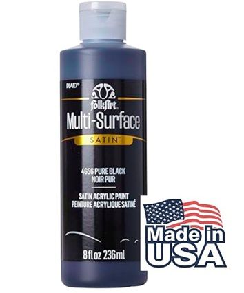 Multi-Surface Satin Acrylic Paints - Licorice BLACK