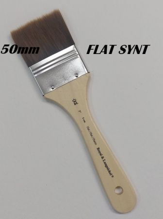 ROYAL FLAT SOFT SYNT BRUSH - Четка плоска  универсална 50mm