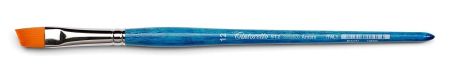 TINTORETTO FLAT ANGULAR AMBER SYNT BRUSH  - Профи плоска скосена четка със синтетичен косъм