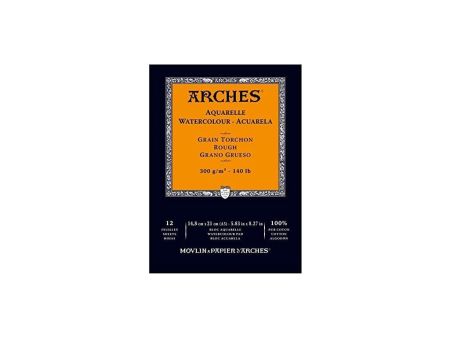 АКВАРЕЛЕН блок ARCHES ROUGH 300g 12л 14.8 x 21 cm.