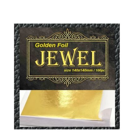 Златно фолио на листи JEWEL  140x140mm ПАКЕТ 100бр