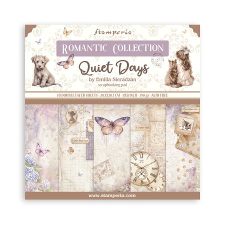SCRAPBOOKING SMALL PAD 10 SHEETS CM 20,3X20,3 (8"X8") - Quiet Days