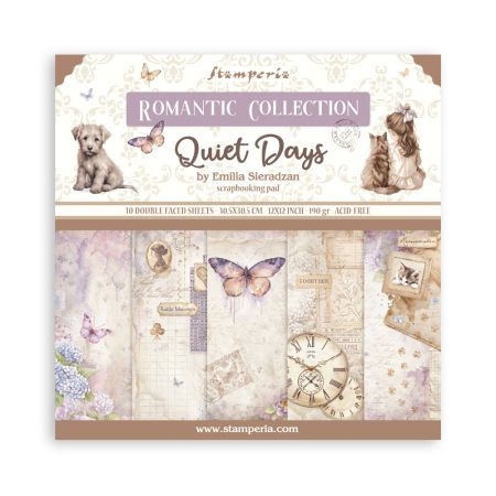 SCRAPBOOKING PAD 10 SHEETS - Quiet Days - Дизайнерски блок 12"x12" 