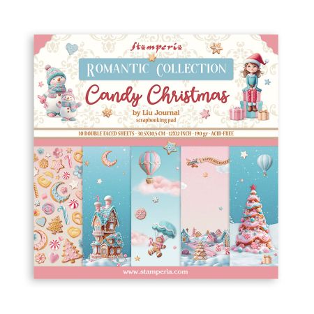 SCRAPBOOKING PAD 10 SHEETS - Candy Christmas