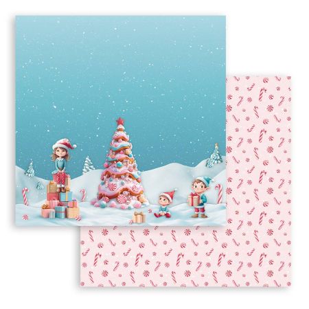 STAMPERIA, Candy Christmas tree 12x12 Inch Paper Sheets