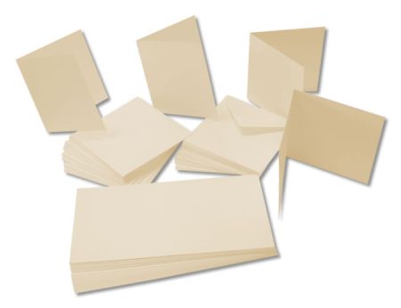 IVORY cards & envelopes DL - 10 бр. картички и пликове 99 x 210 ШАМПАНСКО