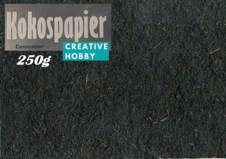 Ръчен натурален кокосов картон 0,8/1.00 mm / 50х70 см ЧЕРЕН