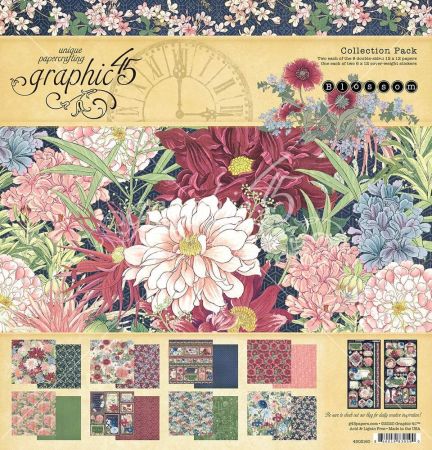 Дизайнерски блок Graphic45, USA Blossom  30.5 x 30.5см Deluxe Collectors Edition 
