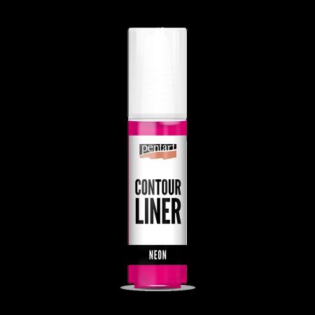 PENTART- Contour liner, glow in the dark pink