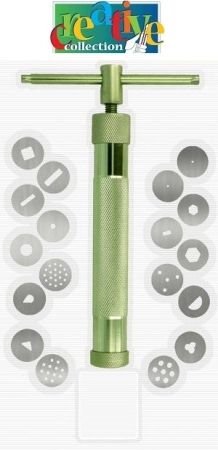 Профи метален шприц за глини и  моделини 20 части