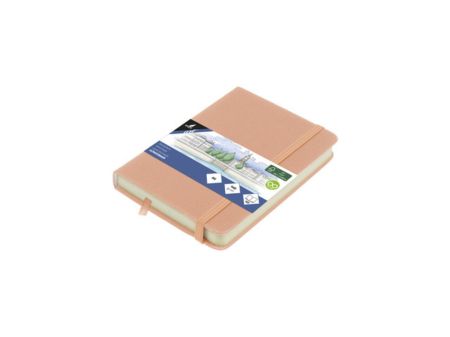 Скечбук твърда кожена корица с ластик KANGARO A6 80 листа / 140г