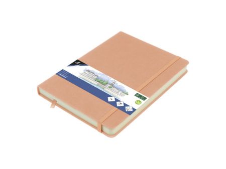 Скечбук твърда кожена корица с ластик KANGARO A5 80 листа / 140г