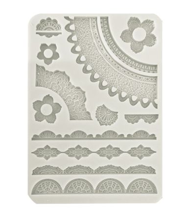 Silicon mould A5 - Secret Diary Lace borders - Силиконова форма за моделиране молд