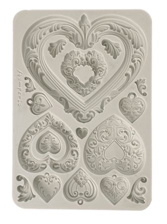 Silicon mould A5 - Hearts - Силиконова форма за моделиране молд