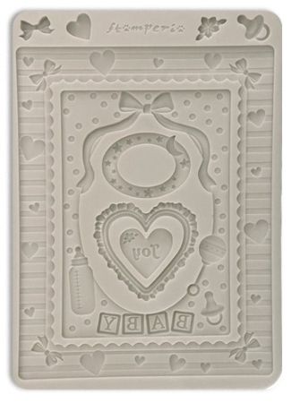 Silicon mould A5 - БЕБЕ - Рамки и Сърца - Силиконова форма за моделиране молд