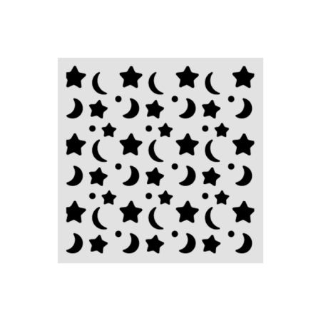 Stamperia, Thick Stencil 12x12cm - Baby star and moon