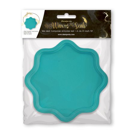 Wax seal turquoise silicon mat diam cm 15 - Силиконова подложка за восъчни печати