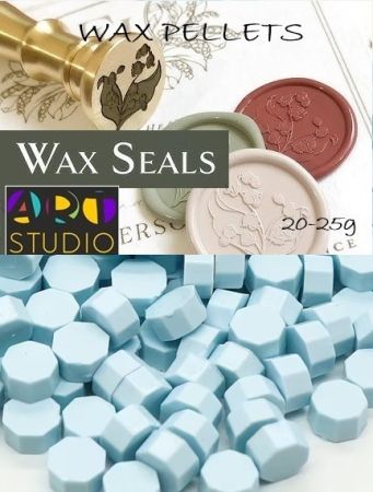 Восък за печати ART STUDIO WAX PELLETS - BABY BLUE
