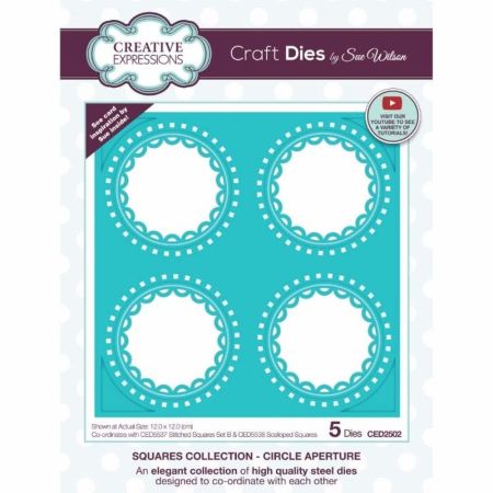 Sue Wilson Craft Die Squares Collection Circle Aperture