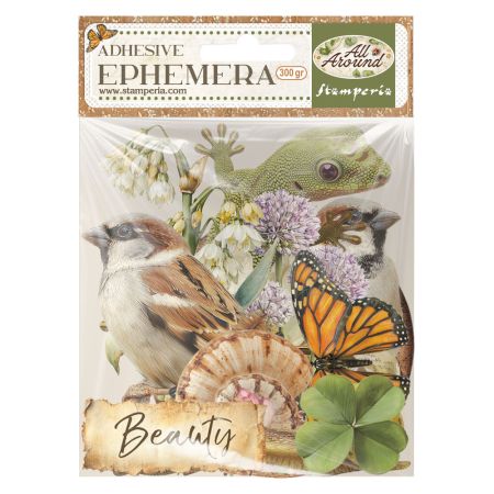Ephemera - All Around -  Kомплект самозалепващи хартиени елементи - 16 х 16 см.