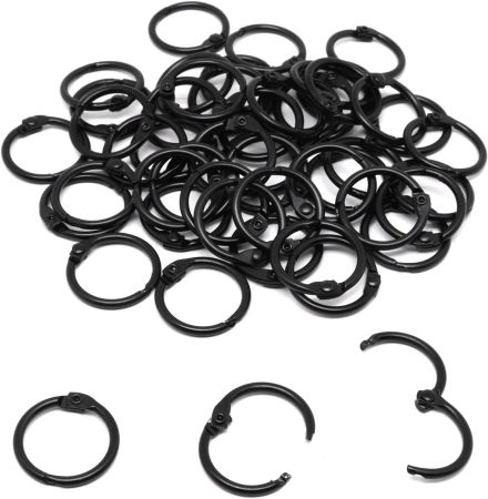 Рингове халки за албуми  CRAFTERS 25mm / 12 бр. BLACK