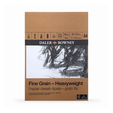 DR Fine Grain Pad, A4 200gsm 30 Sheets - Скицник графични техники А4