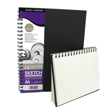 DALER ROWNEY WIREBD SKBK  A4 -  СКЕЧБУК 54 листа ТВЪРДИ КОРИЦИ СПИРАЛА