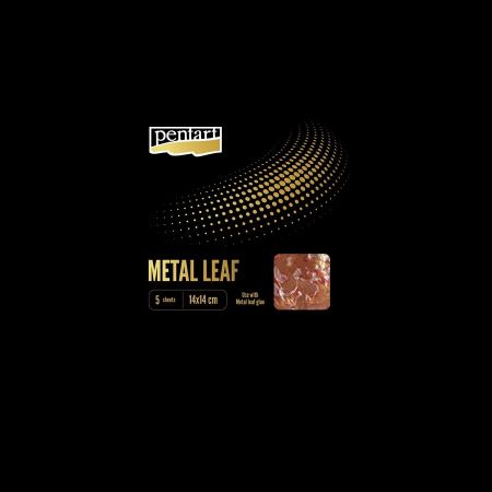 Metal Leaf - ВАРАК  5 листа пакет 14Х14см - Горено медно