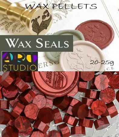 Восък за печати ART STUDIO WAX PELLETS - FLAME RED