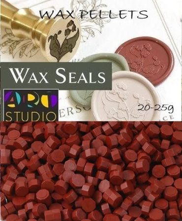 Восък за печати ART STUDIO WAX PELLETS - WINE RED