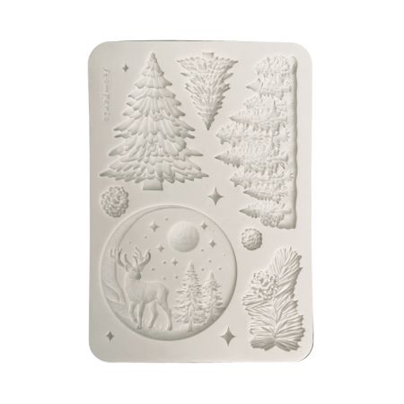 Силиконова форма за моделиране молд A5 Christmas winter landscape