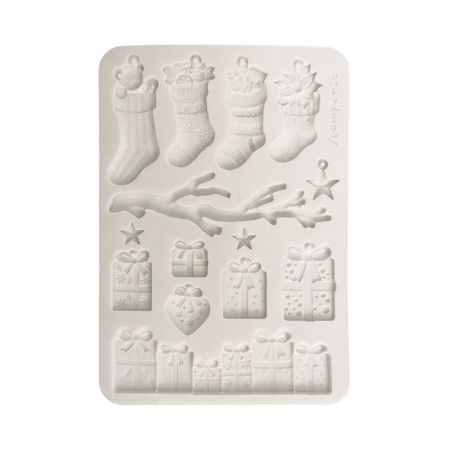 Silicon mould Designs A5 for Art and Craft - Christmas socks and presents