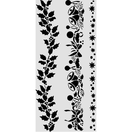 Stamperia, Cut laser stencil for Art and Craft cm 12X25 - Christmas borders