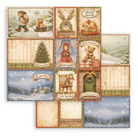 Дизайнерски скрапбукинг картон 30,5 х 30,5 см. - Silent Night mixed cards