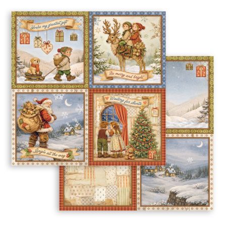 Дизайнерски скрапбукинг картон 30,5 х 30,5 см. -  Silent Night 4 cards